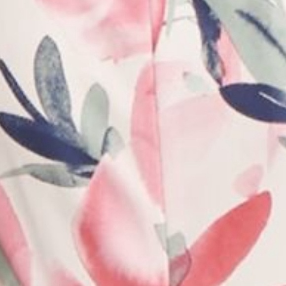 DKNY Dresses Floral Dresses DKNY Womens Pink Sleeveless V Neck Midi Fit Flare - Picture 4 of 11